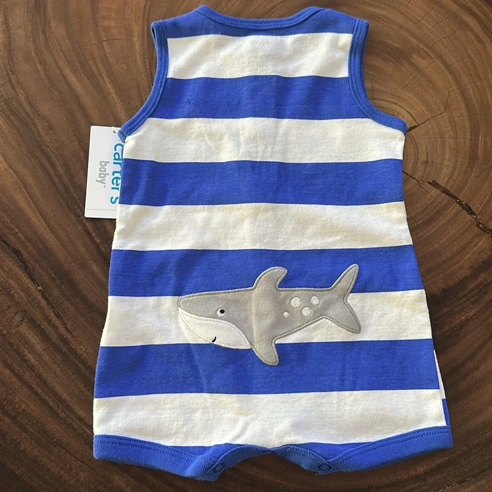 Carter’s snap front shark bodysuit
